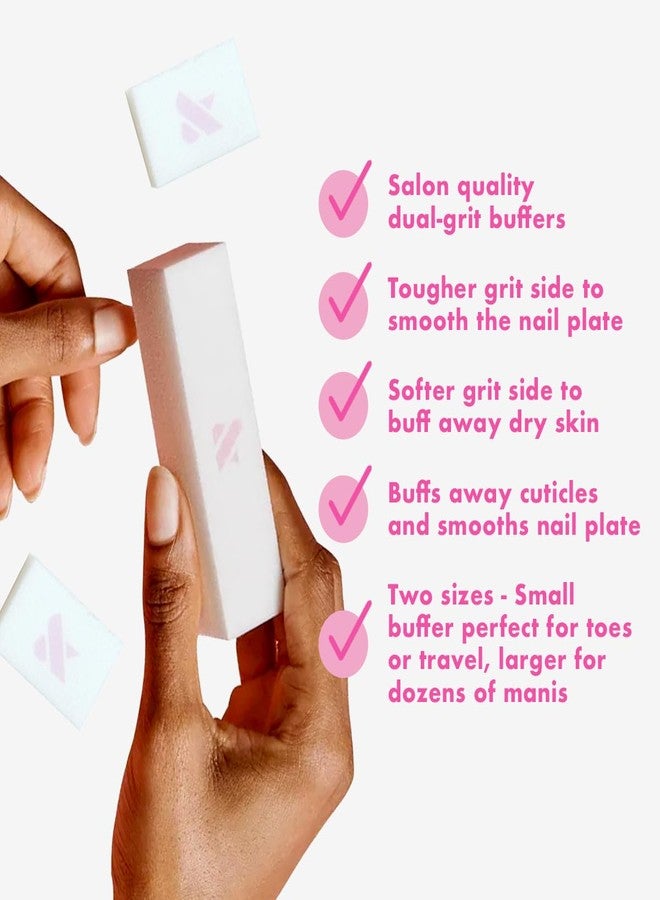 Olive & June Buffer Pack | 1 Full-Size + 2 Mini Nail Buffers for Manicures and Pedicures | Gentle Multi-Grit Buffers for Cuticles, Smoothing & Nail Prep | Salon-Quality Nail Tools for At-Home Use - Image 3